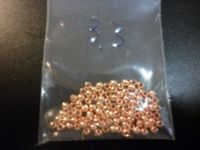 100 perles tungstène cuivre 3,30 mm