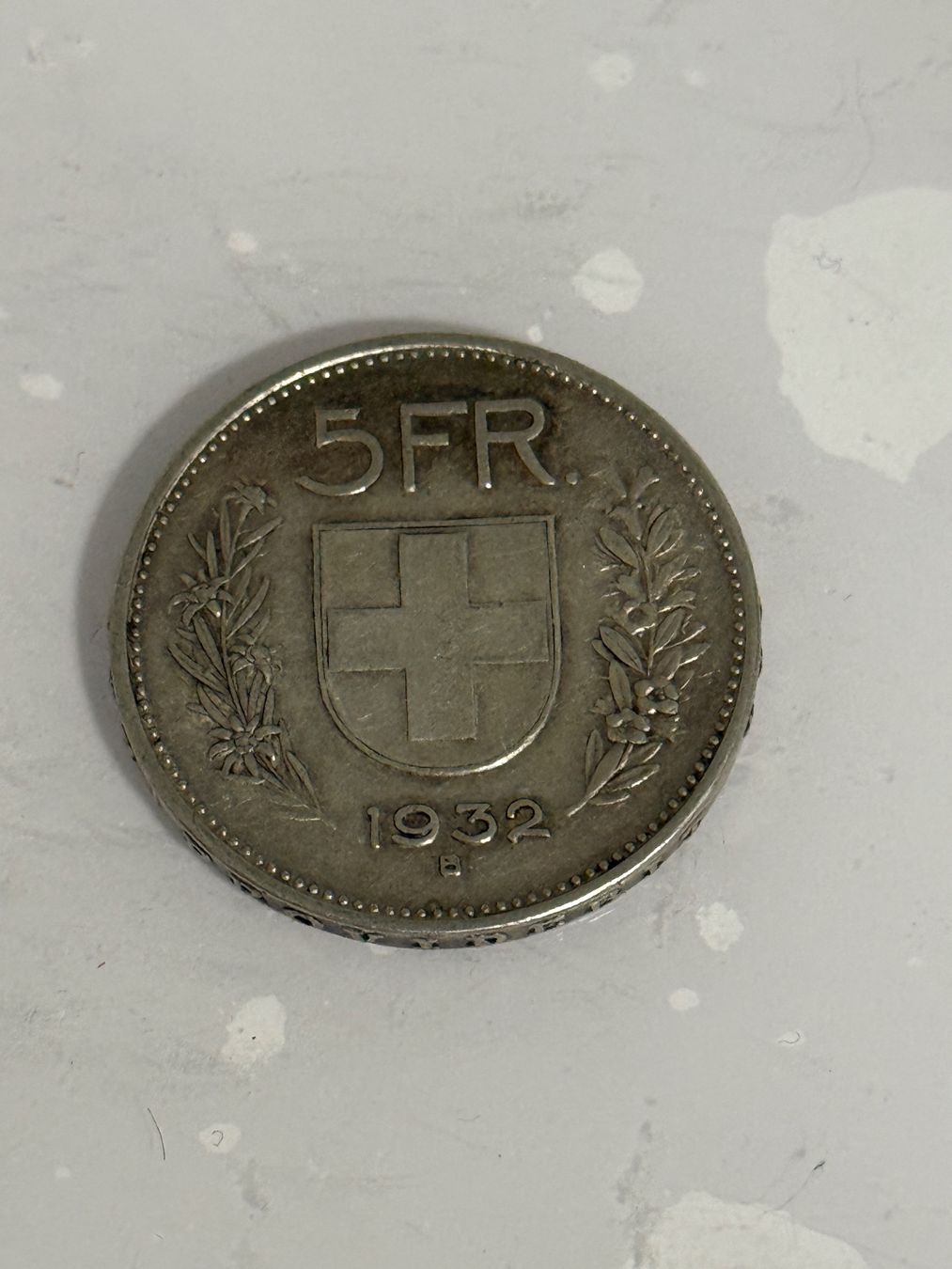 Alle Münzen: 5 Franken 1932  Silber – Gebraucht aus Wallisellen von SWISS_SILVER1 1