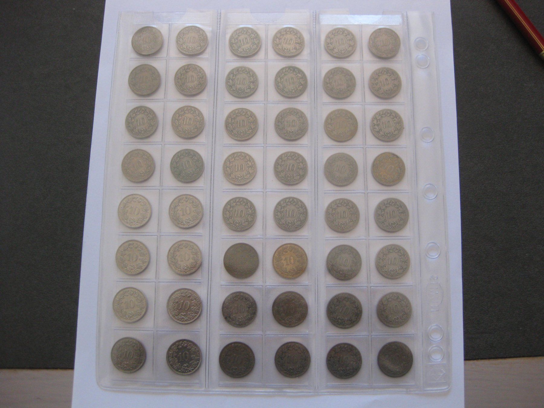 Toutes les monnaies: Collection de 10 cts de 1879 à 1993 complète – D'occasion à MERVELIER par chrichrim05 1