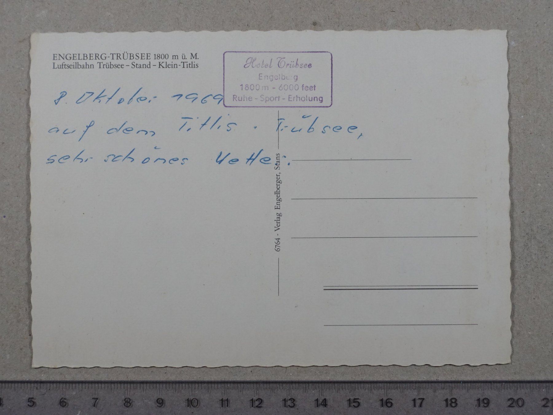 Cartoline postali: Engelberg - Trübsee, Luftseilbahn – Usato da Lenzburg venduto da fh1 1