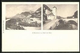 St-Maurice et la Dent du Midi, datée 1900