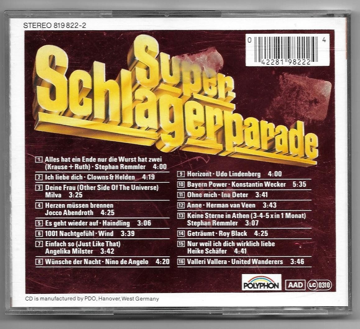 CD: CD - Super Schlagerparade – Usato da Samstagern venduto da Bladetigi 1