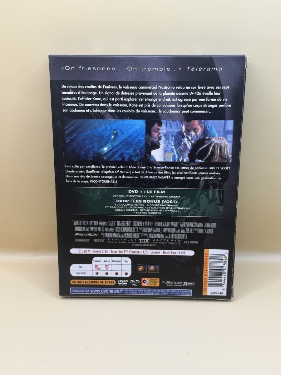 Tutti i DVDs: Alien, Edition Prestige Director's Cut 2 DVD – Usato da Genève venduto da sho_67qj 1