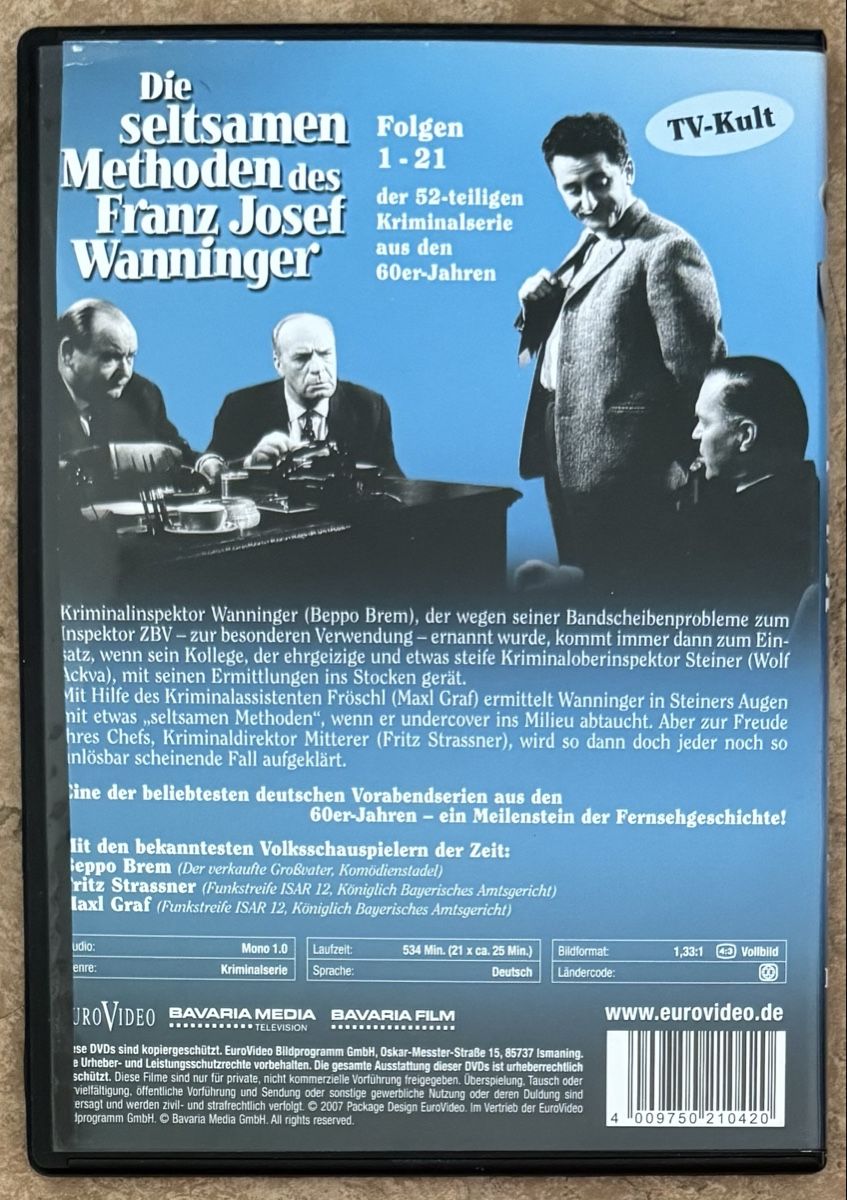 Tutti i DVDs: DIE SELTSAMEN METHODEN DES FRANZ JOSEF WANNINGER – Nuovo (secondo la descrizione) da Dietikon venduto da AndreaSch01 1