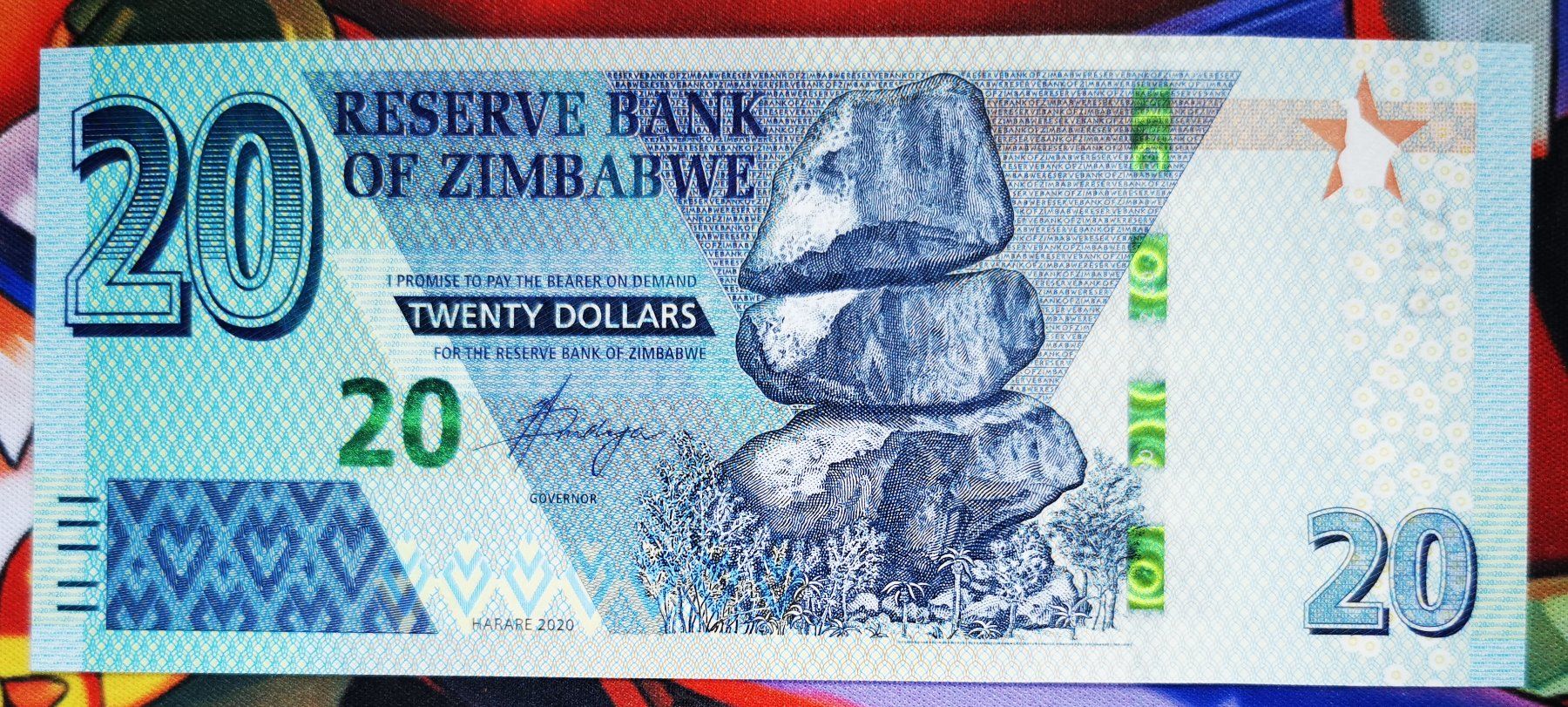 Banknoten: Zimbabwe 20 Dollars Serie AA UNC – Neu (gemäss Beschreibung) aus Cousset von Patricio77