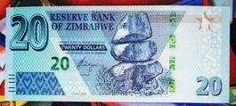 Zimbabwe 20 Dollars Serie AA UNC
