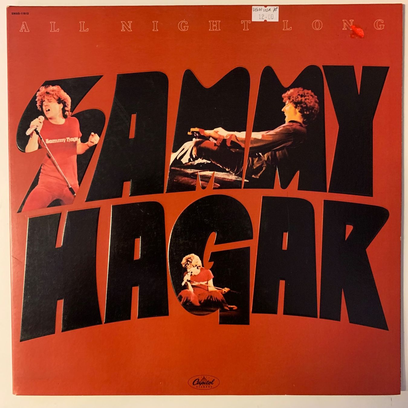 Dischi in vinile: Sammy Hagar -"Live" All Night Long, Vinyl LP – Usato da Aesch BL venduto da BernisFlomi
