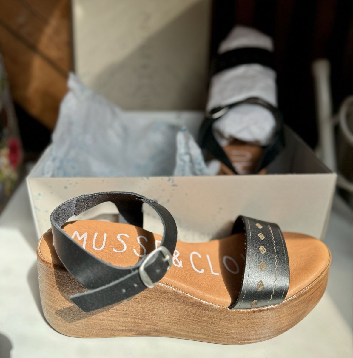 Damenschuhe: Leder Sandale Musse & Cloud – Neu (gemäss Beschreibung) aus Zollikofen von AureusManus