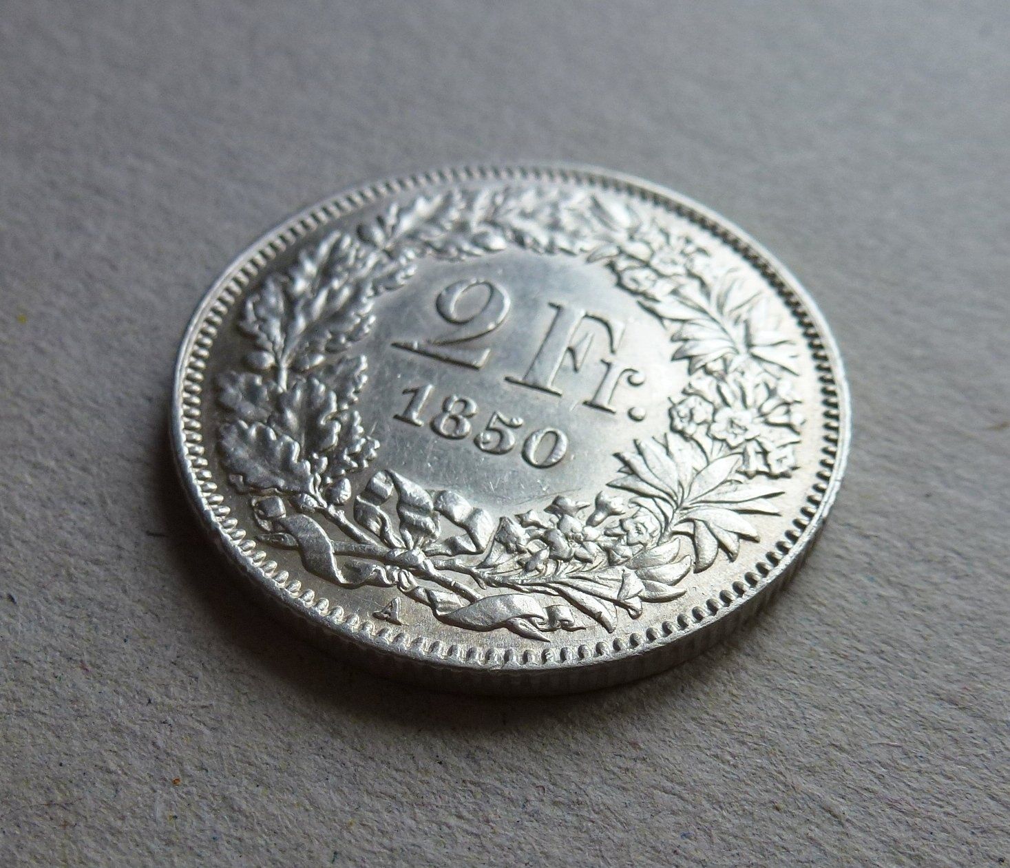 Tutti le monete: Schweiz ++ 2.- Franken 1850 A, gute Erhaltung – Usato da Walkringen venduto da Casablanca777 2