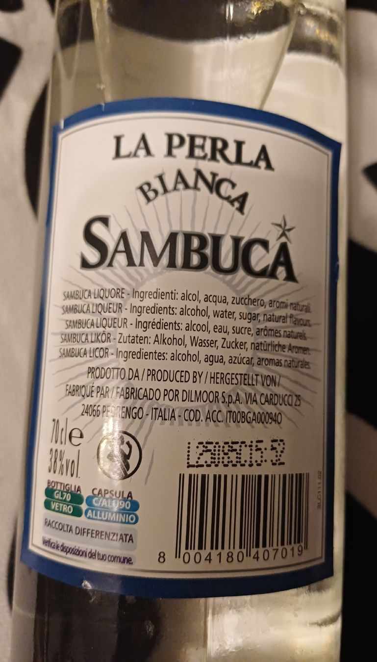 Spiritueux: La Perla Sambuca Classica 70cl 38% Vol – Neuf avec emballage d'origine à Chur par Alfasud1967 1