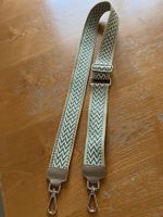 Taschenriemen Gurt gemustert Lederbesatz Metallkarabiner