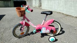 Kinderfahrrad mit Stützrädern und Korb ab 2 Jahre