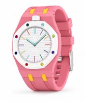 Bracelet silicone rose pour Royal Pop Huit Blanc, Couronne3h