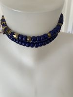 Joli Collier vintage pierres  lapis-lazuli 68 cm