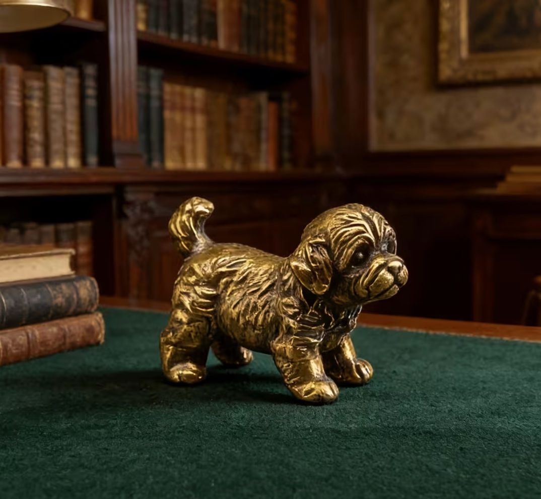 Statuette: Hund Miniatur-Hundefigur  aus massivem Messing – Nuovo (secondo la descrizione) da Langenthal venduto da Seelenfreunde 5