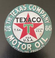 Blechschild rund TEXACO Mitbringsel Geschenk Sammler Deko
