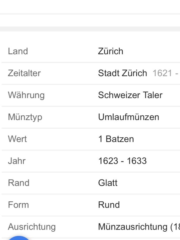 Tutti le monete: Schilling münze o. D. Zürich 1634 – Reichsadler – Usato da Neuenhof venduto da Shadow- 3