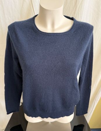 Pullover mit Leder Gr. 40