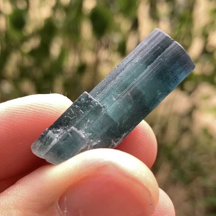 Minerali & Pietre curative: 45ct Indigolith roh Kristall, blauer Turmalin, Doppelender – Nuovo (secondo la descrizione) da Biel venduto da djvalbnc 4