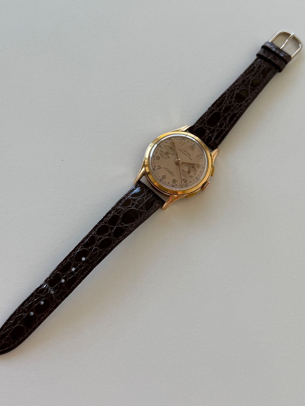 Swiss Orologi: Chronograph Loyal 17 Rubis Antimagnetic Herren – Difettoso da Winterthur venduto da senn-ismaili 6