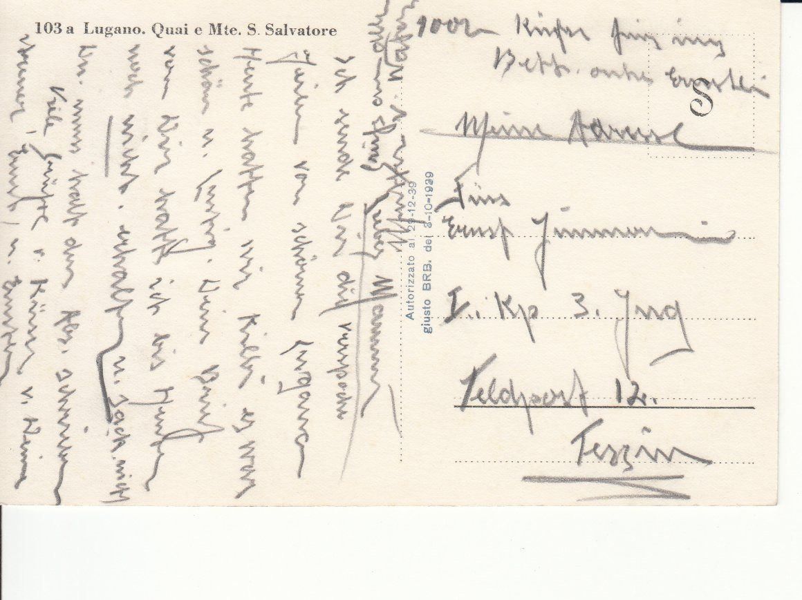 Cartoline postali: Lugano, ca. 1940 – Usato da Bürglen TG venduto da StampGraf 1