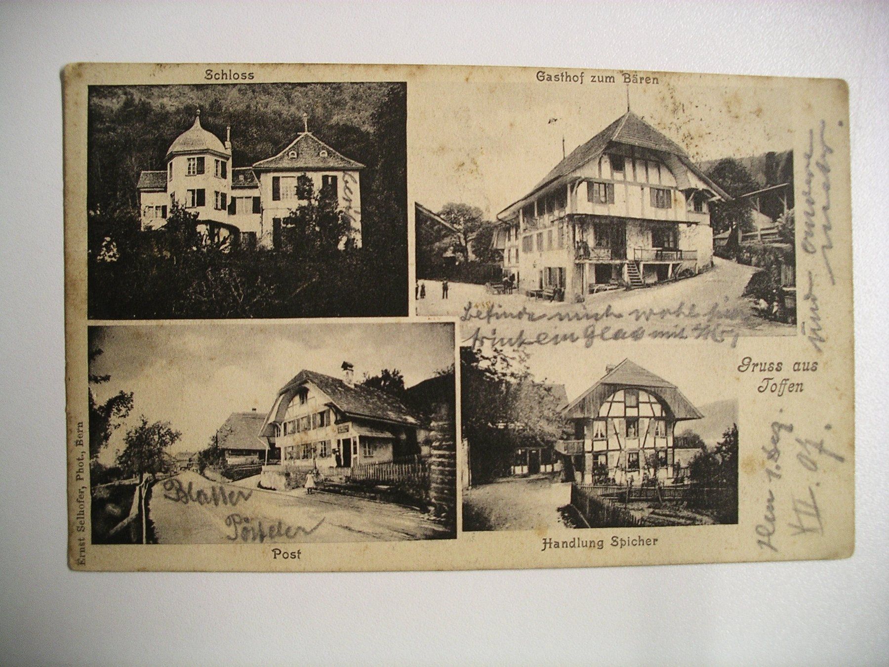 Cartoline postali: s/wAK  TOFFEN mit POST, BahnSTempel Toffen – Usato da Oberhofen am Thunersee venduto da luuping99