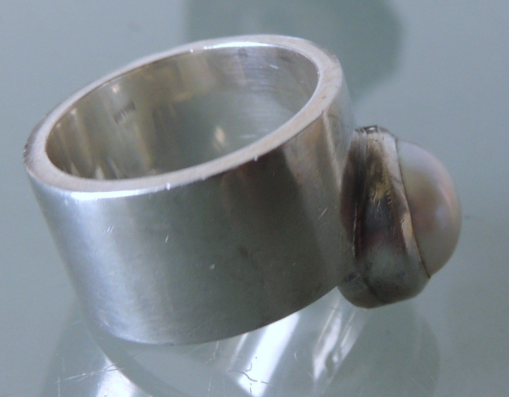 Anelli: DEVINE Silber 925 Fingerring mit Perle Gr. 60 – Usato da Waldenburg venduto da schaller707 2