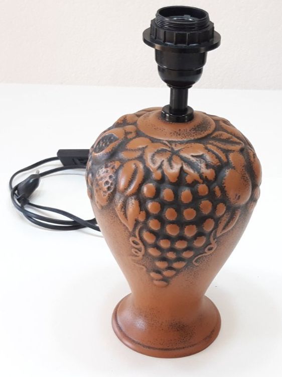 Lampe De Table Vintage Style Loft – Socle En Bois Avec Presse-jus Chromé – Design Industriel Unique