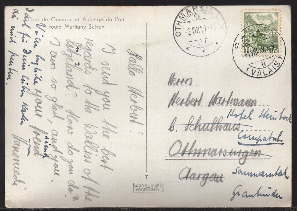 Pont de Gueuroz et Auberge du Pont route Martiny Salvan Kaufen auf