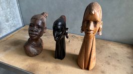Afrikanische Holzskulpturen, Handgeschnitzt, Dekoration
