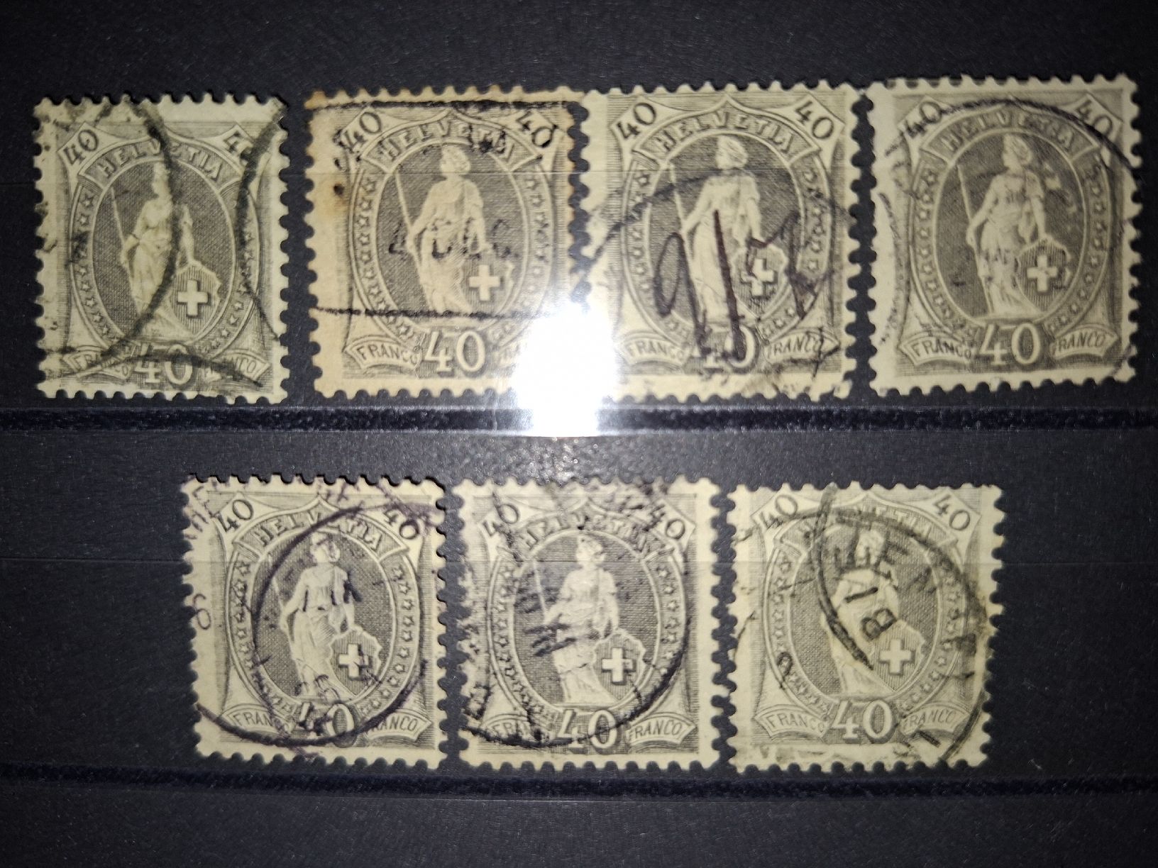 Tutti i francobolli: Stehende Helvetia 40Rp. Werte 70Stk. – Usato da Balgach venduto da SIMEON27 3