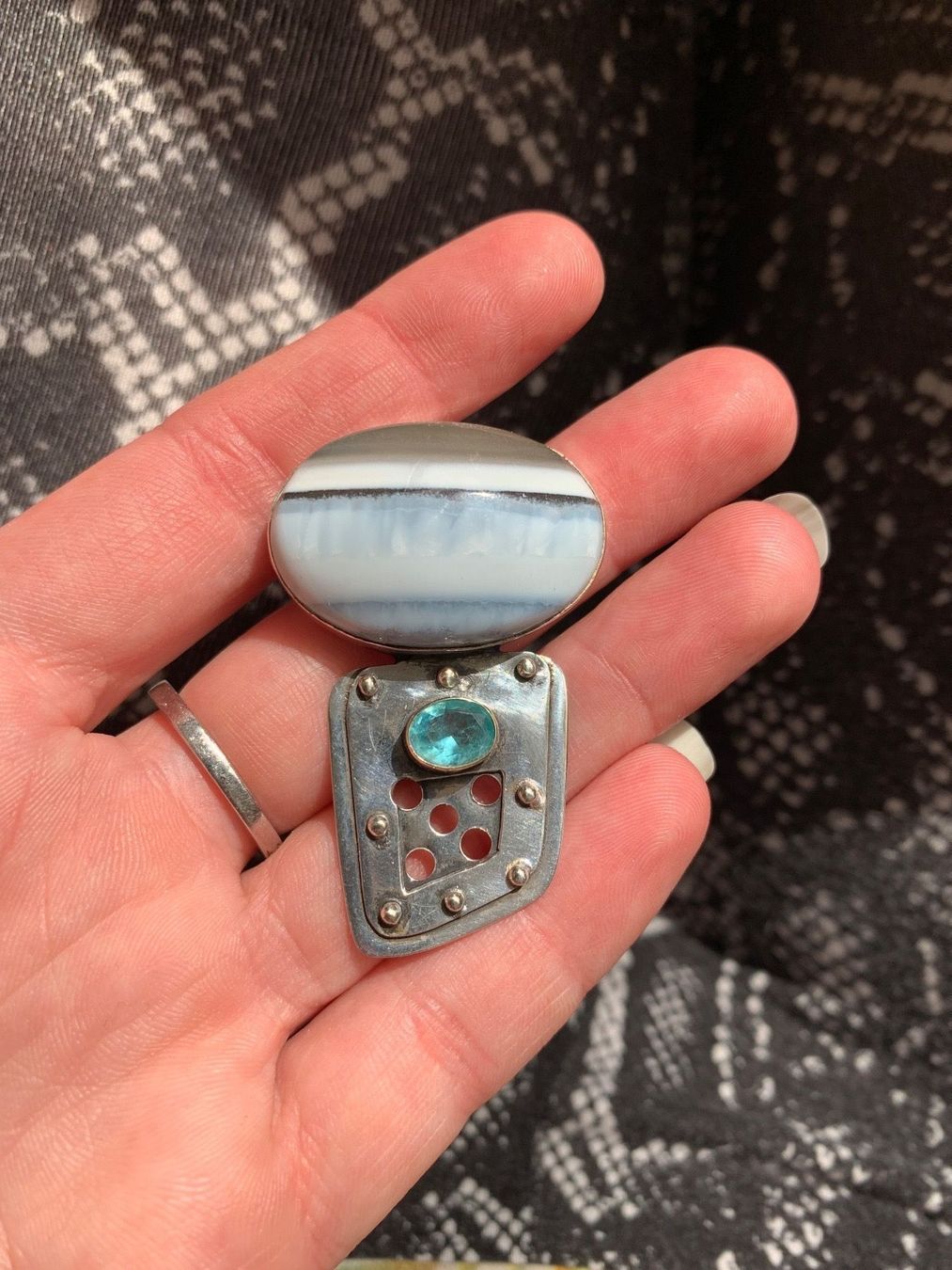 Pendentifs: Owyhee Opal Anhänger Silber – Neuf (Voir description) à Birsfelden par Exclusivity 1