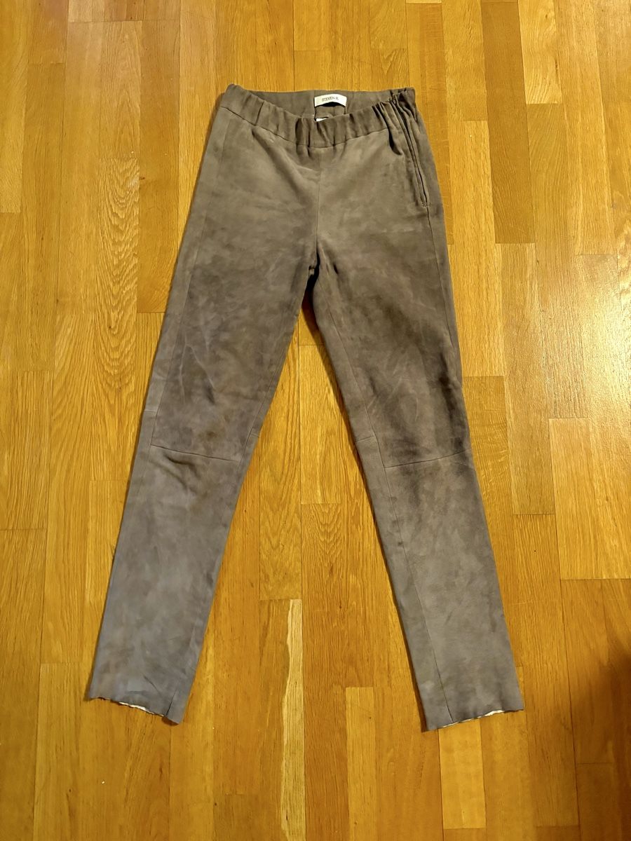 Pantaloni: Lederhose hellbraun, Gr. 34, Wildleder, Steven-K – Usato da Luzern venduto da esnimo66