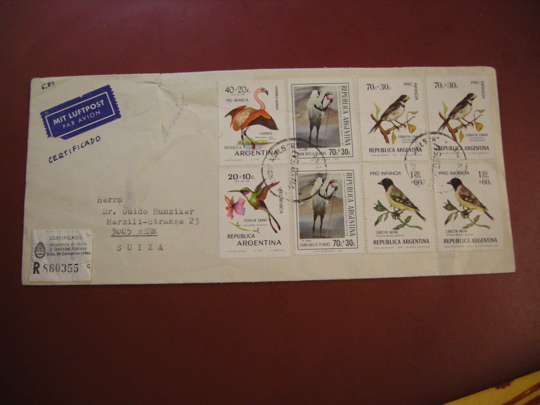Alle Briefmarken: 6 SCHÖNE LUFTPOSTBRIEFE AUS ARGENTINIEN – Gebraucht aus Eschenbach SG von eDaisy 3