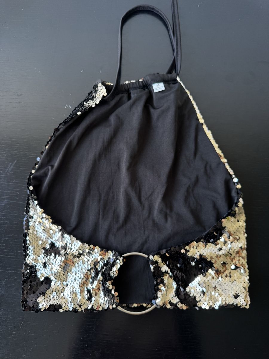 Top: Sequin Halter Top, Party, Rückenfrei – Usato da Zürich venduto da forestF4iry 2