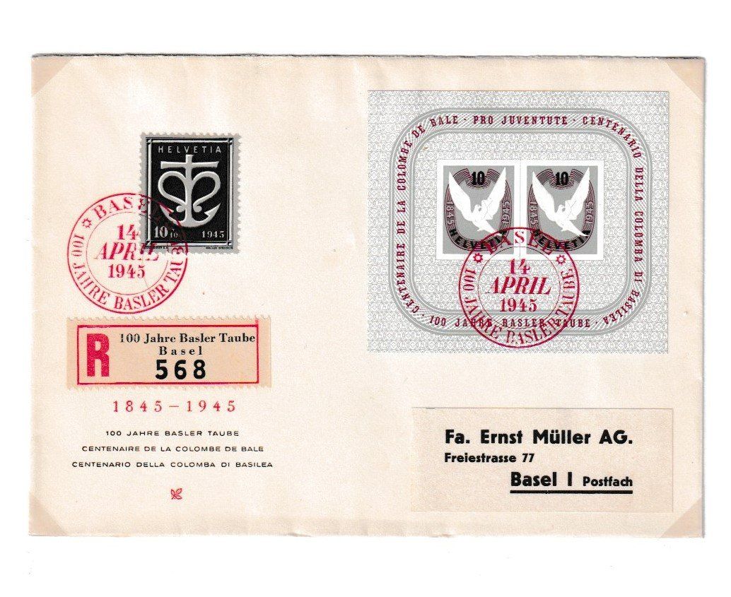 Tutti i francobolli: Brief 14.04.1945 Ersttagstempel – Usato da BREMGARTEN AG venduto da Rtiger44