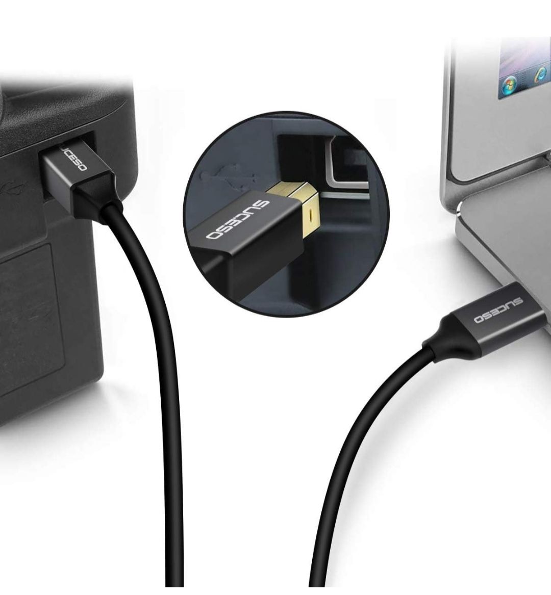 Cavi: SUCESO USB 2.0B Drucker Kabel Schwarz USB to USB-B 2m – Nuovo e nell'imballaggio originale da Basel venduto da ego_m6pr 5