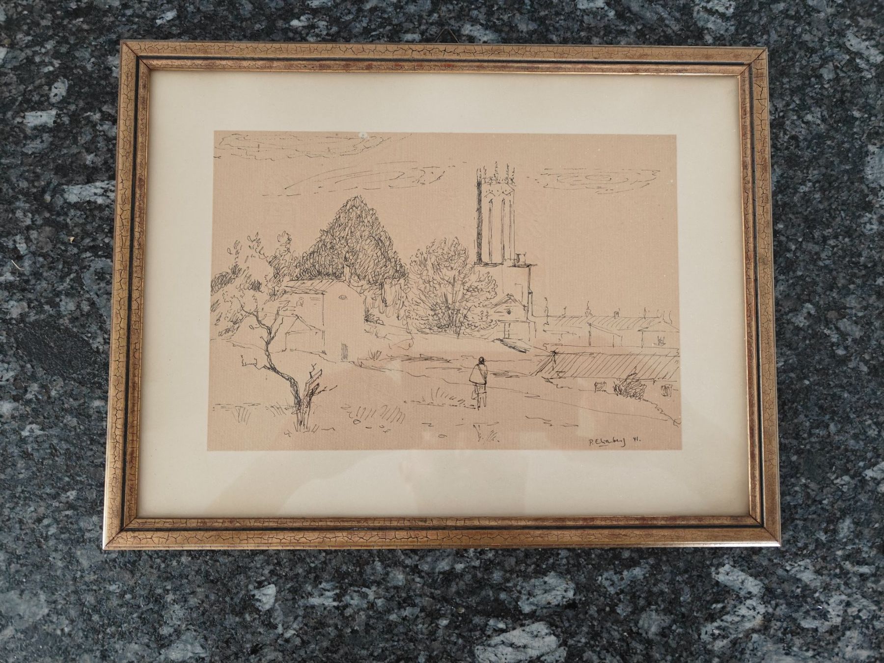 Gemälde: Original Tuschezeichnung von 1941 – Gebraucht aus Birr von DisDas