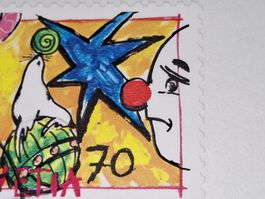 Glückwunschkarte Plattenfehler Nr. 833 Fleck im Auge Kat. 80