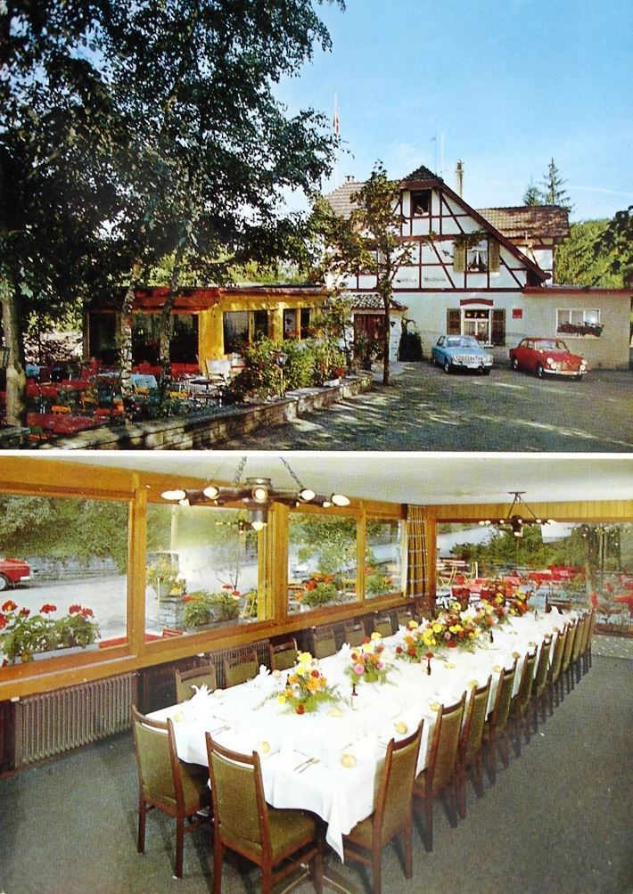 Ansichtskarten: HERMETSCHWIL Gasthaus Waldheim, Auto – Neu (gemäss Beschreibung) aus Jona von philajona