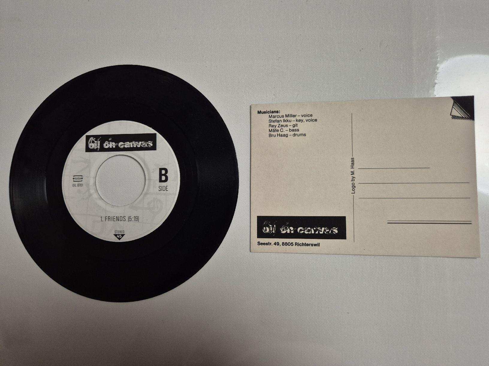 Schallplatten: Oil On Canvas -   Friends ... Single 7 , CH – Gebraucht aus Uster von newwave0 3
