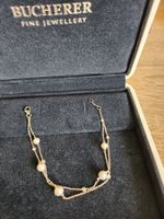 Bracelet " Bucherer " . Weissgold 18k, Perlen
