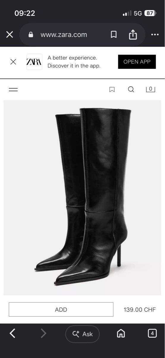 Zara Scarpe da donna: Zara Stiefeletten aus Leder Gr.40 – Usato da Basel venduto da arminafera 6