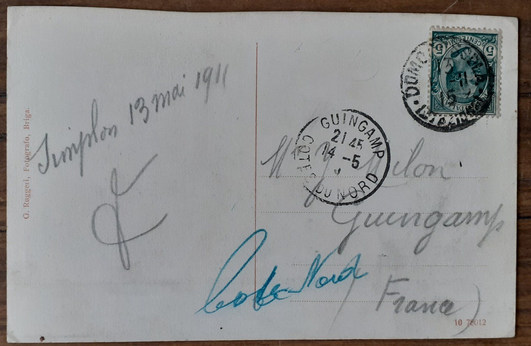 Cartoline postali: Ansichtskarte Simplon Kulm – Usato da Mörschwil venduto da aik_x8mc 1