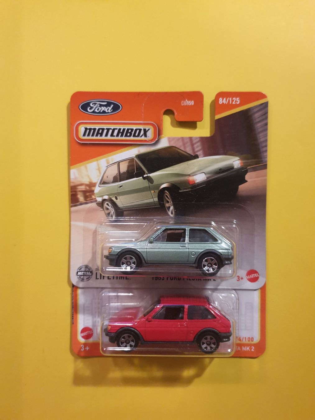 Matchbox Modellini d'auto: 2 x Matchbox 1983 FORD FIESTA MK 2 – Nuovo e nell'imballaggio originale da Oftringen venduto da Rotor