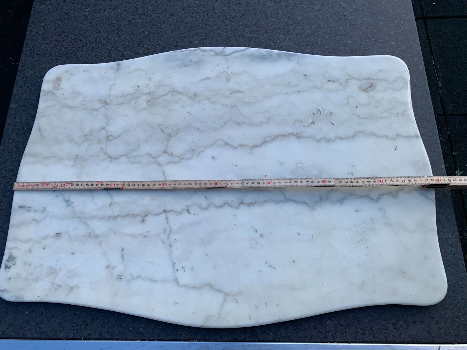 Tavoli: Schwere Marmor Tisch Platte - 79cm x 57cm – Usato da Zürich venduto da ZHtobi 4
