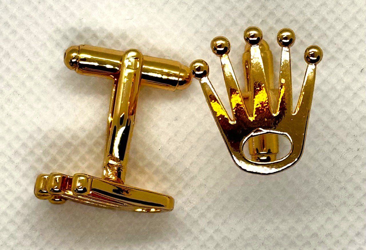 Gemelli: Manschettenknöpfe Messing poliert – Nuovo e nell'imballaggio originale da Burgdorf venduto da XJ6