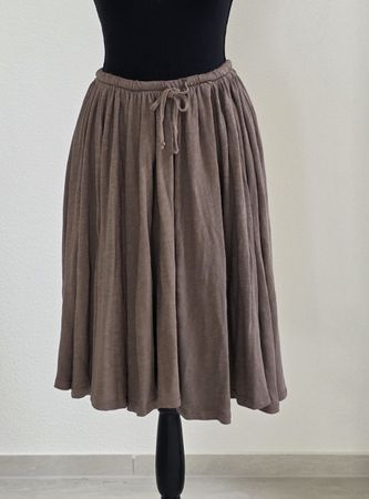 Rock Zara braun Baumwolle mit Kordelzug Gr.M neu mit Etikett