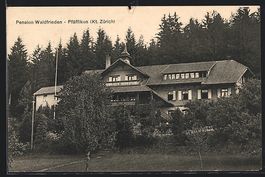 AK Pfäffikon, Pension Waldfrieden, 1916