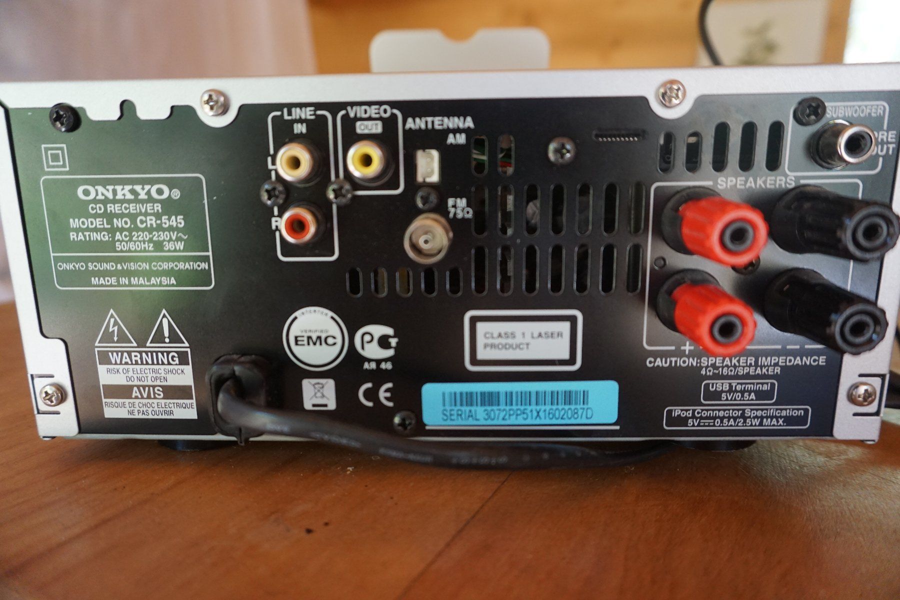 Onkyo Ricevitori: Onkyo CD Receiver CR-545 mit Boxen, CD defekt – Difettoso da Oberhof venduto da himmelmeer 3